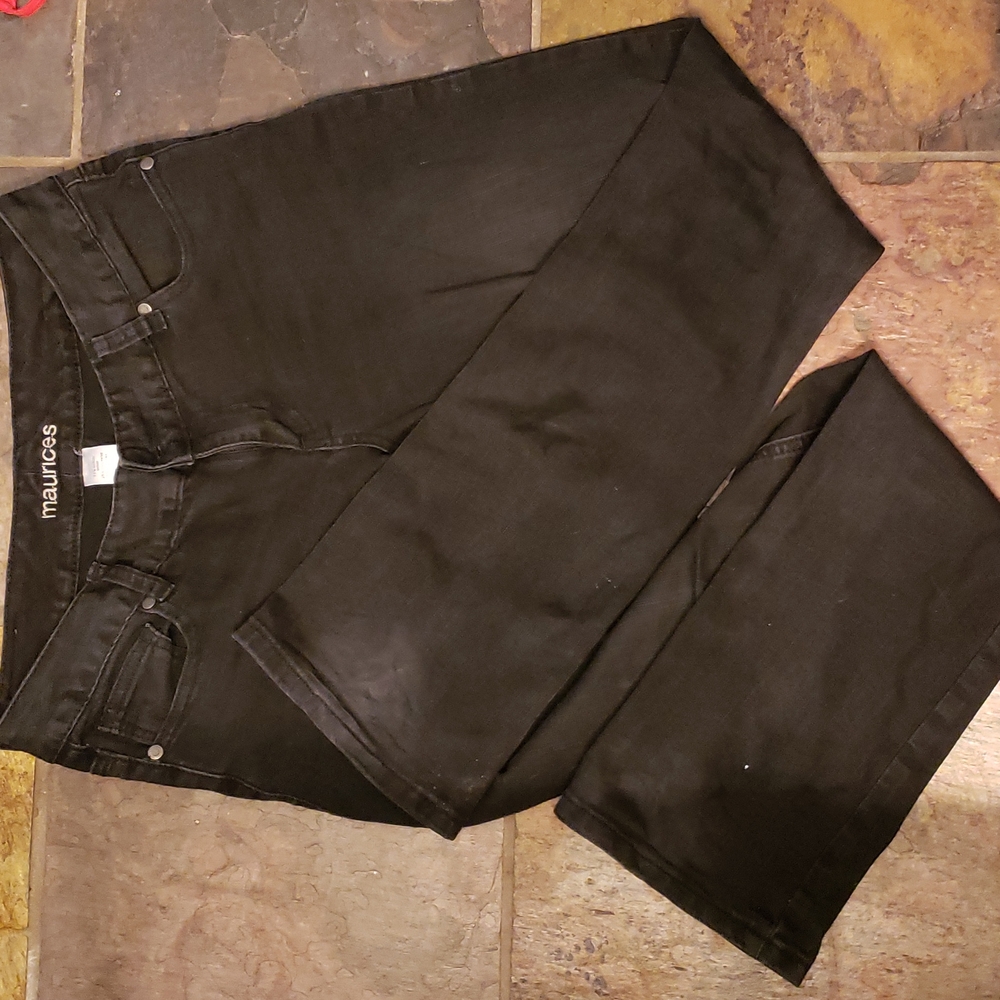 Black Maurices Jeans slight bootcut
